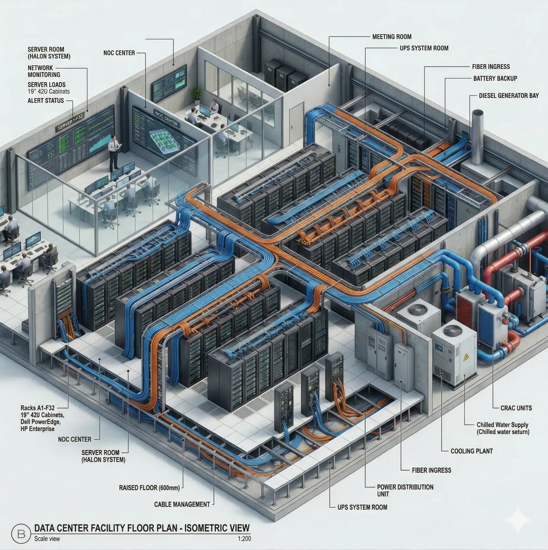 Data Center Floor Plan 4K